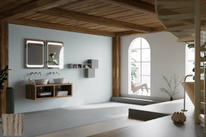 Perete intre blaturi Savini Due Linea 38mm rovere fossile
