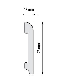 Plinta decorativa Elegance compactpolimer-lpc11 80mm/2,44 m alb - Img 2