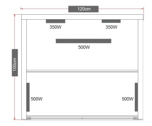 Sauna de interior cu infrarosu Ruby, 100x120x195 cm - Img 11