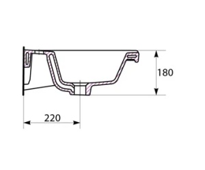 SET C147 Dulap baie suspendat cu lavoar Cersanit Tirso, 100 cm, cashmere - Img 2