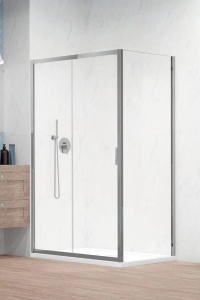 Set cabina de dus Radaway Alienta DWJ+S 120x90 cu cadita Laros D Compact si sifon 690P - Img 2