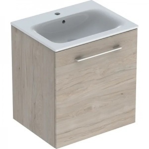 SET LAVOAR CU MARGINE INGUSTA SI MOBILIER SELNOVA SQUARE CU O USA 60 NUC AMERICAN HICKORY DESCHIS - Img 5