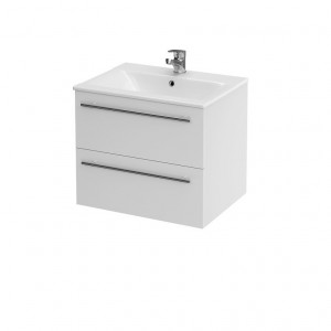 Set mobilier suspendat Cersanit Gracja cu lavoar Ontario 60 cm, alb