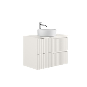 Set mobilier suspendat cu blat Gala Canaletto 80 cm, alb