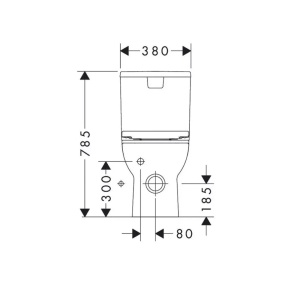 Set Vas WC pe pardoseala Hansgrohe GladeLake S Rimless AquaChannel Flush cu rezervor si capac softclose alb lucios - Img 4