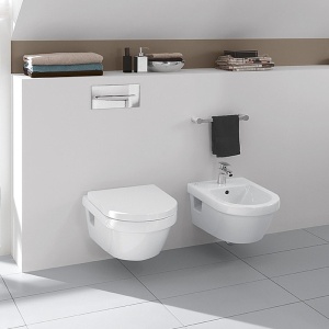 Set vas WC suspendat Villeroy&Boch Architectura Direct Flush cu capac soft close si quick release, alb alpin - Img 2
