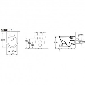 Set vas WC suspendat Villeroy & Boch, Architectura, Direct flush, rotund, capac soft close, quick release, alb alpin - Img 5