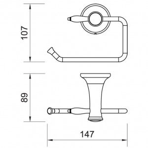 Suport hartie igienica FDESIGN Lacrima, bronz - Img 2