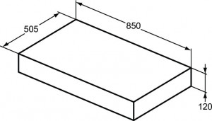 SUPORT PENTRU LAVOAR ADAPTO 850X505X120 LEMN MARO INCHIS - Img 2