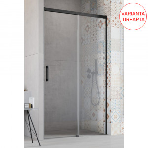 Usa de nisa glisanta Radaway Idea Black DWJ 120 R dreapta