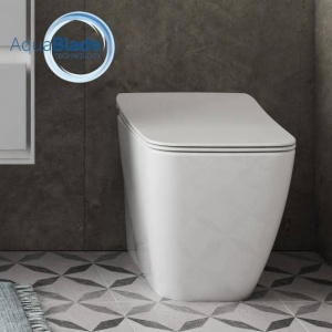 Vas wc stativ Ideal Standard Strada II AquaBlade back to wall cu capac inclus, alb lucios - Img 6