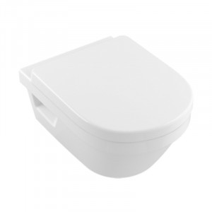 Vas wc suspendat Compact Villeroy&Boch Architectura, Direct Flush, capac soft-close, 35x48 cm, alb