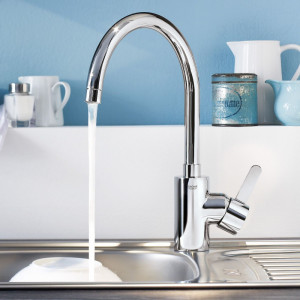 Baterie bucatarie Grohe Eurosmart Cosmopolitan gat de lebada crom - Img 2
