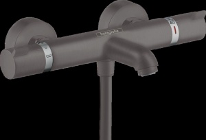 Baterie cada - dus termostatata Hansgrohe Ecostat Comfort negru - crom periat - Img 2