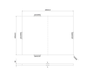Blat pentru mobilier Cersanit Larga 60 cm, negru mat  - Img 2