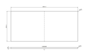 Blat pentru mobilier Tirso Cersanit, 100 cm, bej mat - Img 2