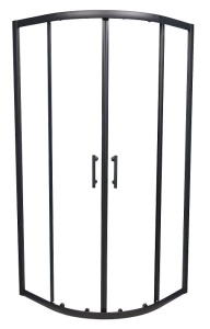 Cabina de dus semirotunda Sanotechnik Elite Eco black , 90x90x195cm - Img 2