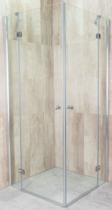 Cabina dus cu usi batante Sanotechnik Nova crom, 90x90 cm