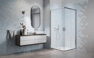 Cabina dus patrata Radaway Alienta C, usi culisante, 90x90 cm - Img 5