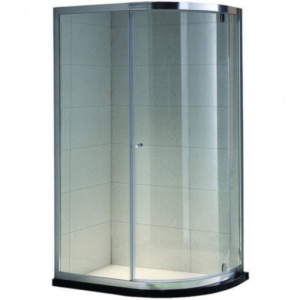 Cabina dus semirotunda Belform Clear, usa batanta, 90x70 cm, crom - Img 2