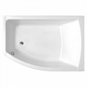 Cada baie asimetrica Belform Magnus, acril, orientare stanga, 160x115 cm - Img 3