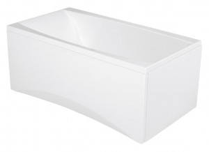 Cada baie Cersanit Virgo, acril, cu suport metalic, 140x75 cm - Img 2