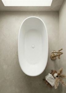 Cada baie freestanding Eva, acril, 170x80 cm, alb lucios  - Img 5