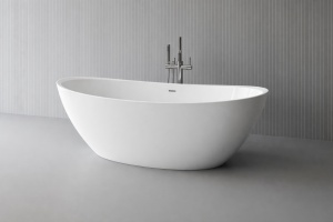 Cada baie freestanding ovala Foglia Maralis, compozit, 167x81 cm