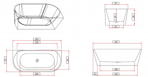 Cada freestanding 7132, acril, 150x75 cm - Img 3