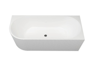 Cada freestanding BALI riflata, dreapta, acril, 170x80x56 cm