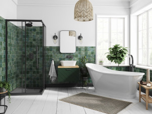 Cada freestanding compozit Besco Gloria alba 160x68 cm - Img 5