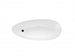 Cada freestanding compozit Besco Goya alb-negru 160x70 cm  - Img 6