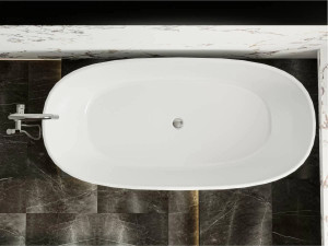 Cada freestanding Miraggio Brave compozit 155x75 cm alb lucios - Img 5
