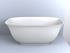 Cada freestanding Miraggio Santorini compozit 165x80 cm alb lucios - Img 3