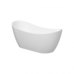 Cada freestanding ovala Cersanit Zen double 182x71 cm alb lucios