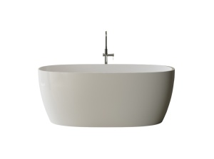 Cada freestanding ovala, compozit alb lucios, 160x70x61.5 cm Foglia Nova - Img 2