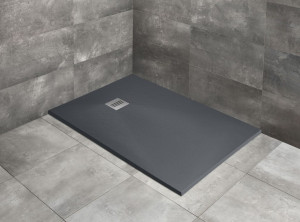 Cadita dus dreptunghiulara Radaway Kyntos F Anthracite 100x90 cm