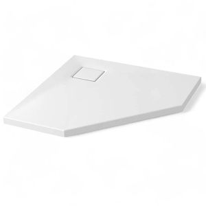 Cadita dus pentagonala Cersanit Tako Slim 80x80x4 cm, alb