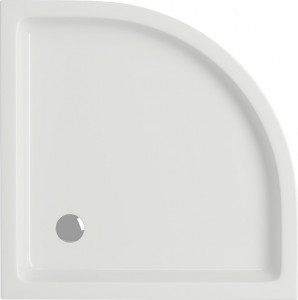 Cadita dus semirotunda Cersanit Tako slim 80x80x4 cm, alb lucios