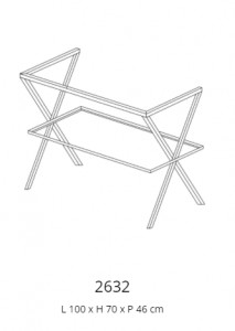 Cadru suport metalic pt.blat/lavoar Savini Due Linea 100cm negru - Img 2