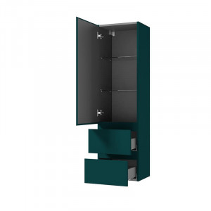 COLOANA MOBILIER COMO, 40X31.6X140 CM, O USA REVERSIBILA SI DOUA SERTARE SOFT-CLOSE, VERDE INCHIS MAT - Img 2