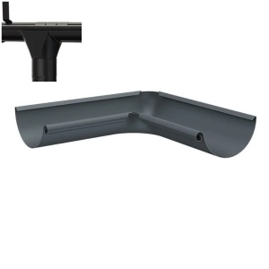 Coltar interior jgheab pentru sistem pluvial Metigla, metalic, D 165 mm, negru (RAL 9005)