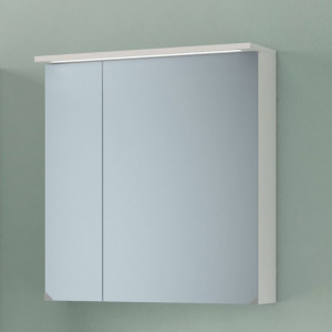 Dulap 2 usi cu oglinda iluminare LED Kolpasan Tara, 70 cm, alb