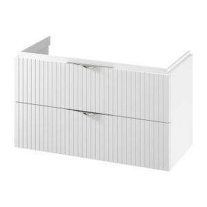 Dulap baie suspendat Cersanit Tirso 100 cm pentru lavoar, MDF, alb mat