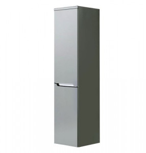 Dulap coloana Oristo Silver 144x35x35 cm, usi deschidere stanga, gri mat