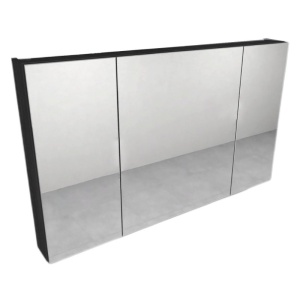 Dulap suspendat cu oglinda Kolpasan Naomi, 3 usi, 120 cm, dark concrete