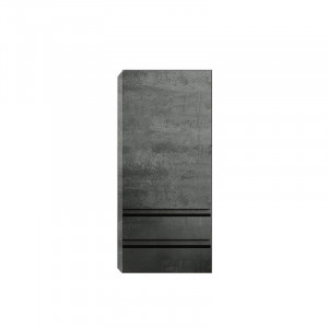 Dulap suspendat Kolpasan Alexis, 1 usa si 2 sertare, 45x101 cm, Dark Concrete