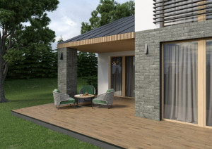 Elevatie Klinker Cerrad Cerros grafit 7.4x30 cm - Img 2