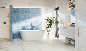 Faianta Tubadzin Vero blue GLOSS 32.8x89.8 cm - Img 3