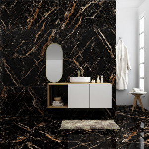 Gresie Clonic black 60x120 cm, lucioasa - Img 3
